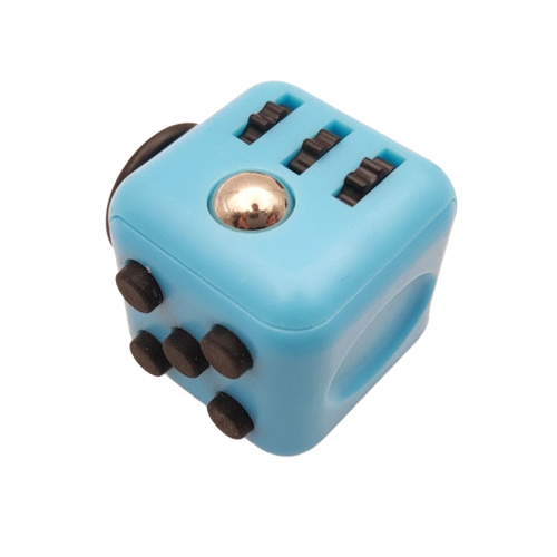 fidget cube bleu